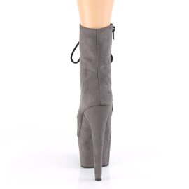 Pleaser ADORE-1020FS Plateau Ankle Boots Faux Suede Grey