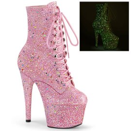 Pleaser ADORE-1020GDLG Plateau Ankle Boots Glitter Light...