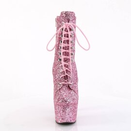 Pleaser ADORE-1020GWR Plateau Ankle Boots Glitter Pink