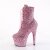 Pleaser ADORE-1020GWR Plateau Ankle Boots Glitter Pink