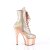 Pleaser ADORE-1020HM Plateau Ankle Boots Metallic Chrome Rose Gold