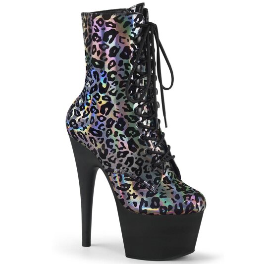 Pleaser ADORE-1020LP Plateau Ankle Boots Holo Colorful