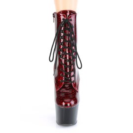 Pleaser ADORE-1020SP Plateau Ankle Boots Snake Red