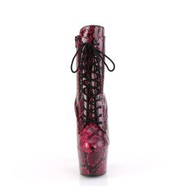 Pleaser ADORE-1020SPWR Plateau Ankle Boots Snake Pink
