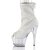 Pleaser ADORE-1031GM Plateau Ankle Boots Mesh Rhinestones White
