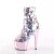 Pleaser ADORE-1031SSQ Plateau Ankle Boots Sequins Chrome Light Pink