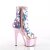 Pleaser ADORE-1031SSQ Plateau Ankle Boots Sequins Chrome Light Pink