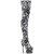 Pleaser ADORE-3000DP Plateau Overknee Boots Black White