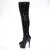 Pleaser ADORE-3020 Plateau Overknee Boots Sequins Black