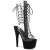 Pleaser ADORE-700-60FS Plateau Ankle Boots Faux Suede Transparent Black