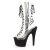 Pleaser ADORE-700-60FS Plateau Ankle Boots Faux Suede Transparent Black