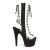 Pleaser ADORE-700-60FS Plateau Ankle Boots Faux Suede Transparent Black