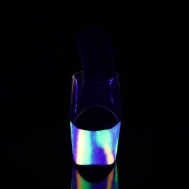 Pleaser ADORE-701GXY Plateau Mules Glitter Transparent Colorful