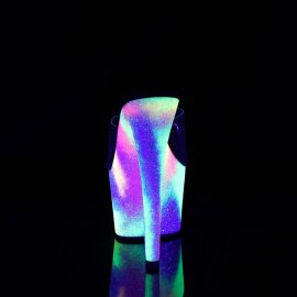 Pleaser ADORE-701GXY Plateau Mules Glitter Transparent Colorful