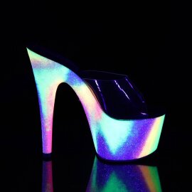Pleaser ADORE-701GXY Plateau Mules Glitter Transparent Colorful
