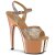 Pleaser ADORE-709HM Plateau Sandalettes Holo Chrome Rose Gold