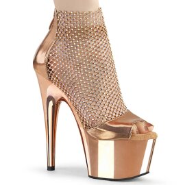 Pleaser ADORE-765RM Plateau Sandalettes Mesh Chrome Rose...