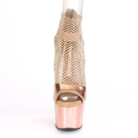 Pleaser ADORE-765RM Plateau Sandalettes Mesh Chrome Rose...