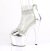 Pleaser ADORE-765RM Plateau Sandalettes Mesh Chrome Silver