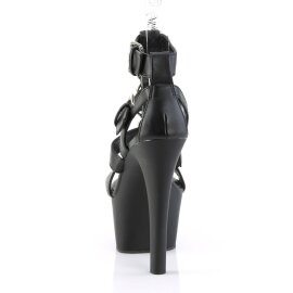 Pleaser ASPIRE-658 Plateau Sandalettes Faux Leather Black