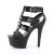Pleaser ASPIRE-658 Plateau Sandalettes Faux Leather Black