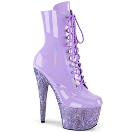 Pleaser BEJEWELED-1020-7 Plateau Ankle Boots Holo...