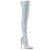 Pleaser COURTLY-3015 Overknee Boots Glitter White