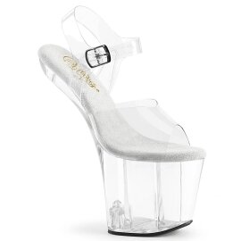 Pleaser CRAZE-808 Plateau Sandalettes Transparent