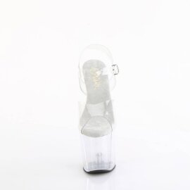 Pleaser CRAZE-808 Plateau Sandalettes Transparent