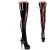 Pleaser DELIGHT-3027 Plateau Overknee Boots Patent Black