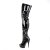 Pleaser DELIGHT-3027 Plateau Overknee Boots Patent Black