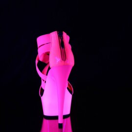 Pleaser DELIGHT-669UV Plateau Sandalettes Neon Pink