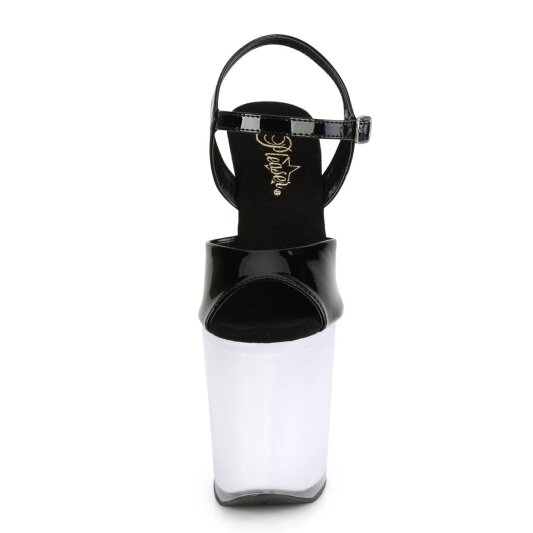Pleaser DISCOLITE-809 Plateau Sandalettes Patent Black Colorful
