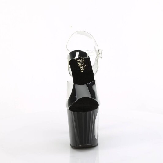 Pleaser ENCHANT-708LT-CIRCLE Plateau Sandalettes Transparent Black