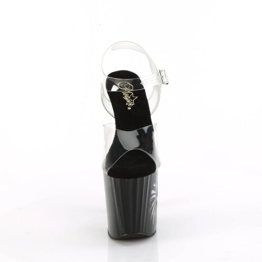 Pleaser ENCHANT-708LT-PINWHE Plateau Sandalettes Transparent Black