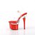 Pleaser ESTEEM-708 Plateau Sandalettes Chrome Red