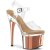 Pleaser ESTEEM-708 Plateau Sandalettes Chrome Rose Gold
