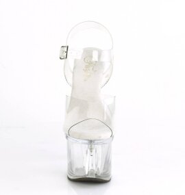 Pleaser ESTEEM-708 Plateau Sandalettes Transparent