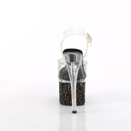 Pleaser ESTEEM-708LG Plateau Sandalettes Glitter Transparent Colorful