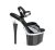 Pleaser ESTEEM-709 Plateau Sandalettes Patent Black Transparent