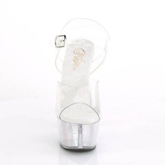 Pleaser FLASHDANCE-608CH Plateau Sandalettes Transparent Colorful