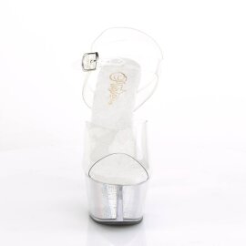 Pleaser FLASHDANCE-608CH Plateau Sandalettes Transparent...