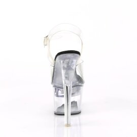 Pleaser FLASHDANCE-708 Plateau Sandalettes Transparent Black