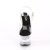 Pleaser FLASHDANCE-708 Plateau Sandalettes Transparent Black