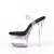 Pleaser FLASHDANCE-708 Plateau Sandalettes Transparent Black