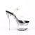 Pleaser FLASHDANCE-708 Plateau Sandalettes Transparent Black