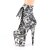 Pleaser FLAMINGO-1020DP Plateau Ankle Boots Black White