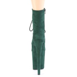 Pleaser FLAMINGO-1020FS Plateau Ankle Boots Suede Green