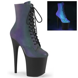 Pleaser FLAMINGO-1020REFL Plateau Ankle Boots Reflection...