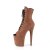 Pleaser FLAMINGO-1021FS Plateau Ankle Boots Faux Suede Brown